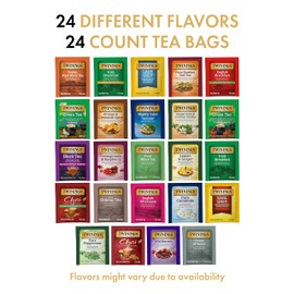 Twinings Gift Advent Calendar, Tea Bags Sampler Assortment, Variety Pack (24 Count) 24 Different Flavors for Tea Lovers: Her, Him, Women, Men, Couples, Family, Friends, Coworkers