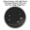 Optimus H-4430 14-Inch Oscillating Dish Heater