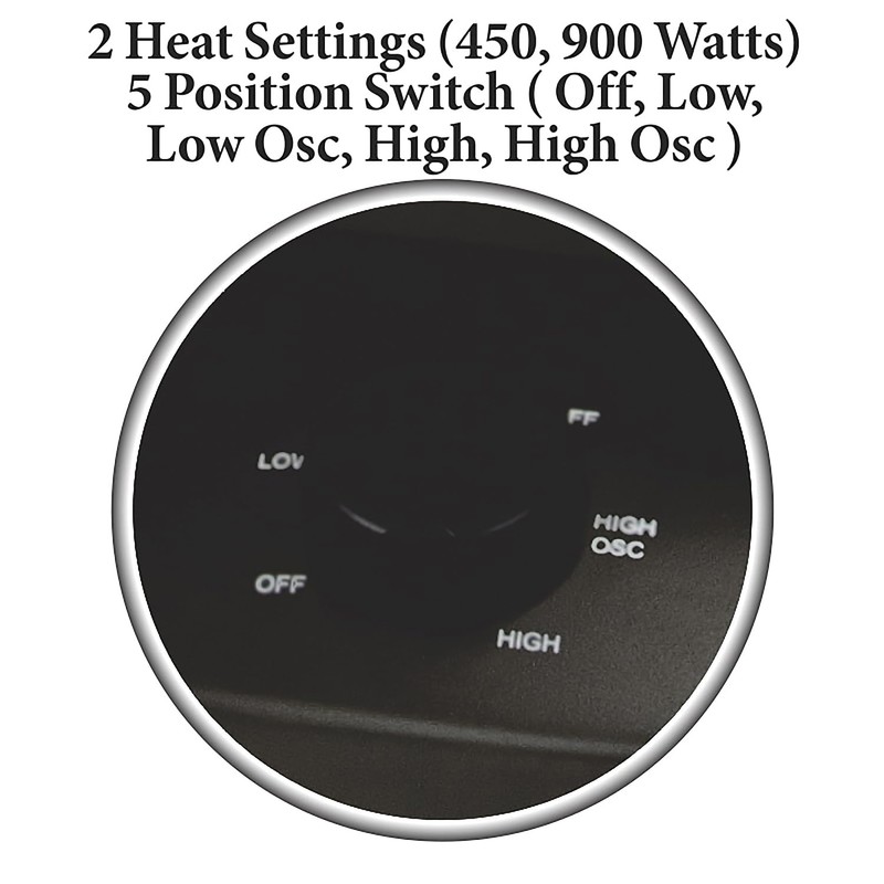 Optimus H-4430 14-Inch Oscillating Dish Heater