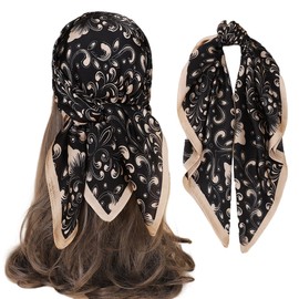 FAIRYGATE Damen Seide Gefühl Schal Kopftücher Halstuch Schal Frauen Elegant Seidenschal Business Seidentuch 29006