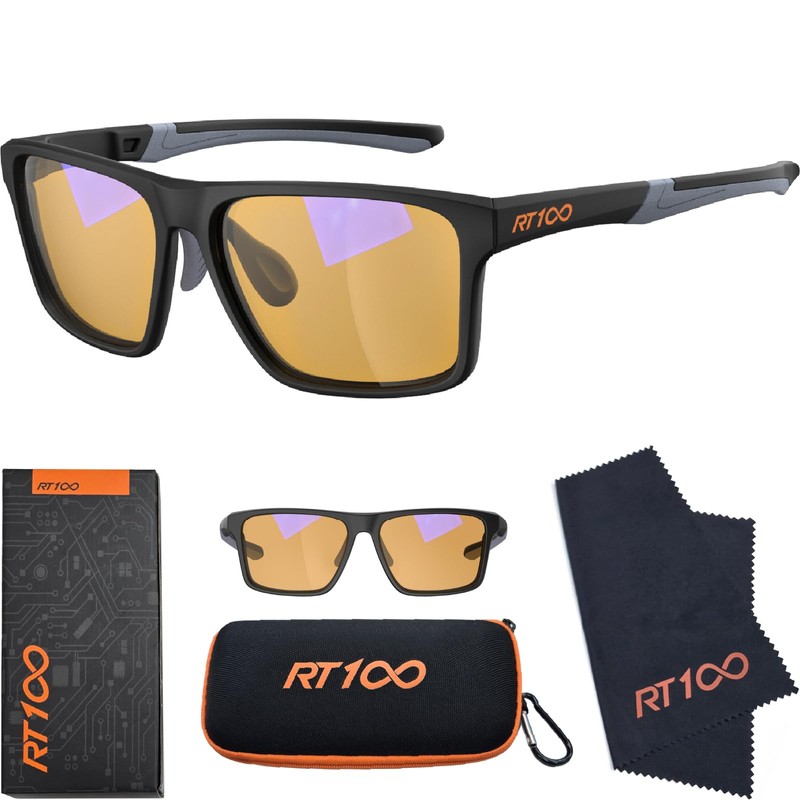 RT100 HD Premium Gaming and Computer Screen Glasses Blue Light
