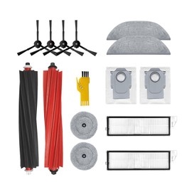 aoteng Replacement Accessories Kit for roborock S8 MaxV Ultra Robot Vacuum Cleaner 14 Packs 1 set of Roller brushes, 2 Filters, 4 Side Brushes, 4 Mop Cloths, 2 Dust Bags