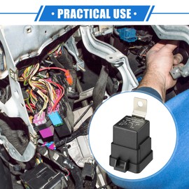 X AUTOHAUX 2 Pcs Waterproof Relay DC 12V 40A, 5 Pin Relay Car Charge Case Black