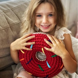 NOTIONSLAND 400 g T-Shirt-Garn, Strickgarn, Stoff, Häkelgarn für Tasche, Korb, Decke, Heimdekoration, rote Garne