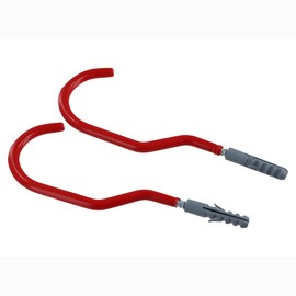 Pokinge 2Pcs Bike Storage Hooks for Garage Wall,Heavy Duty Bicycle Hangers with PVC Coating, Wall Mount Bicycle Storage for Garage Basement Warehouse Ceiling