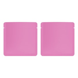 100PCS Matte Colored Aluminum Foil Open Bottom Sealable Bags with Tear Notches for Sample Storage Packaging (Pink, 5.91 inch x 5.91 inch)