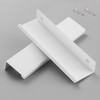 Drawer Pulls,4pcs Finger Edge Pull Concealed Handle Aluminum,Cupboard Handles 200mm