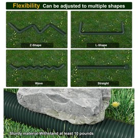 Ogutter Rain Gutter Downspout Extensions, Downspout Extender for Rainwater Drainage Flexible, Down Spout Drain Extension Pipe and Extendable from 21 to 66 Inches (4 Pack, Green)