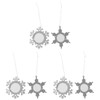 MAGICLULU 6 Pcs Snowflake Frame Pendant Nativity Decor Mini Xmas