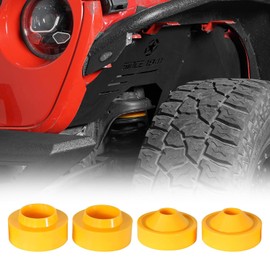 Hooke Road JK - Kit de elevación de nivelación espaciadora de 1.5 pulgadas compatible con Jeep Wrangler JK y Unlimited 2/4 puertas, separadores de suspensión delantera y trasera, 4 unidades