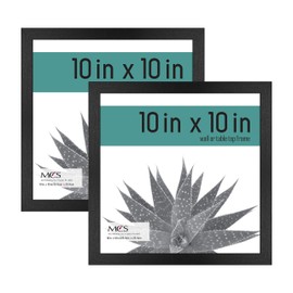 MCS Gallery Essential Picture Frames, Photo Gallery Wall Frame Set, Black Woodgrain, 10 x 10 Inch, 2-Pack