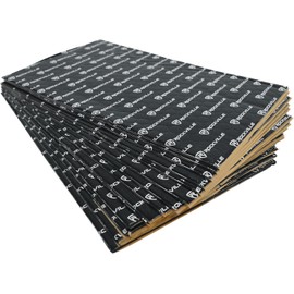 Rockville RockMat 15-25 Sound Deadening Mat, 2.5mm (100 MIL) Butyl Rubber, 15.5 Sq Ft (14 Sheets), Reduces Road Noise & Rattle, Heat & Water Resistant, Ideal for Cars, Trucks, Boats & Home Studios