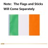 GSYLPFT 12 Pack Irish Flags on Sticks Ireland Small Mini