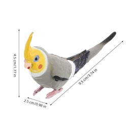 ifundom Realistic Cockatiel Parrot Model For Home Decor Artificial Bird Figurine Parrot Sculpture Ornament Miniature Realistic Bird Animal For Garden Outdoor Decoration Simulation Animal Figurine Toy