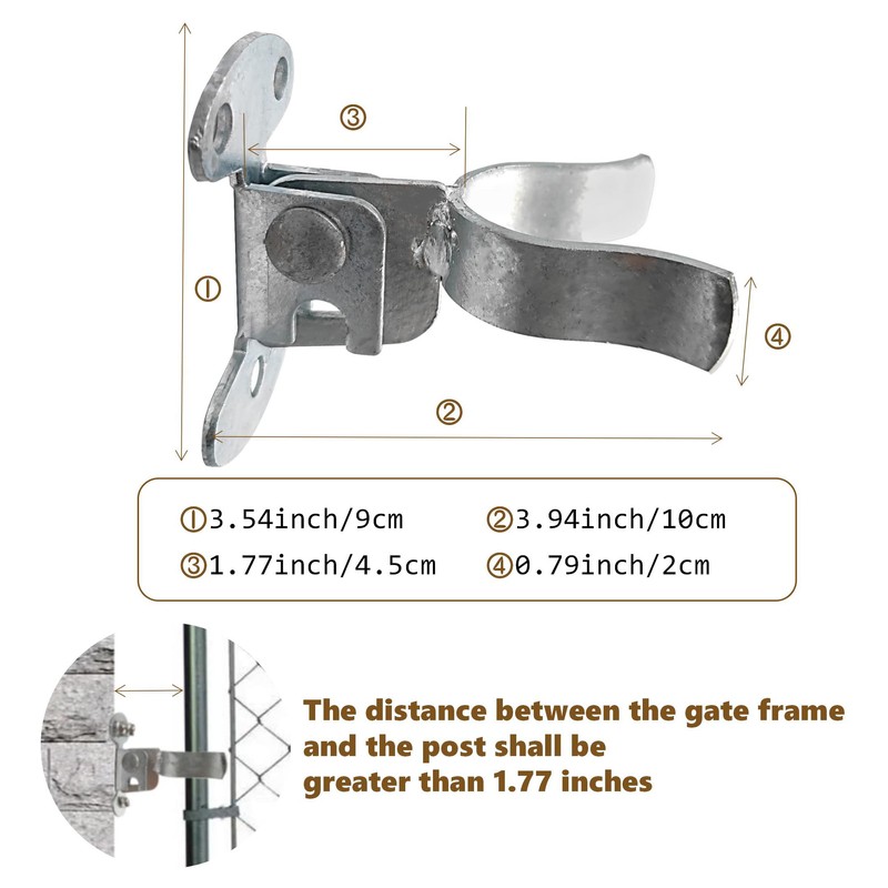 Fpz-bd Chain Link Fence Gate Latch，Wall Mount Fence Gate Latches