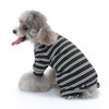 Dog Striped Pajamas Classic Black White Stripe Lightweight Full Coverage