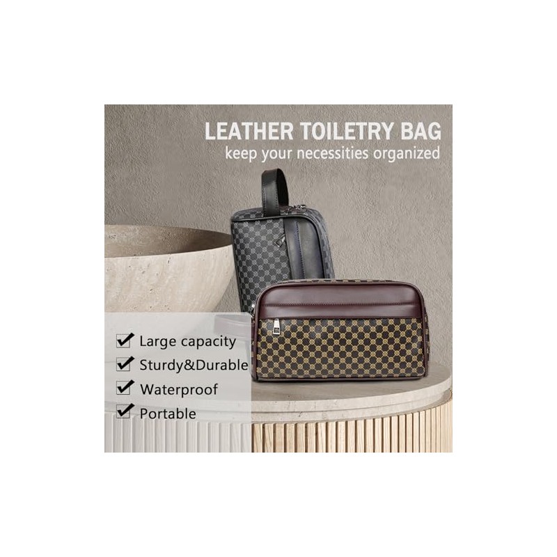 Neceser de Viaje con Manija, Bolsa de Aseo Impermeable Gran