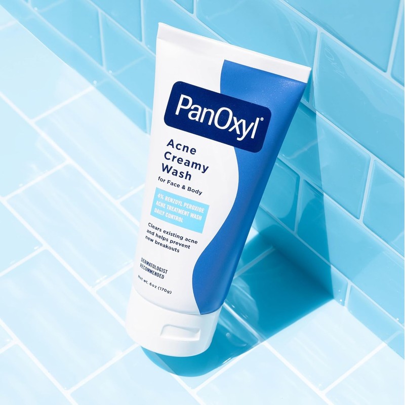 PanOxyl Acne Creamy Wash for Face & Body, 4% Benzoyl