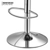 MoNiBloom Silver Barstool Set of 2, PU Leather Modern Seat