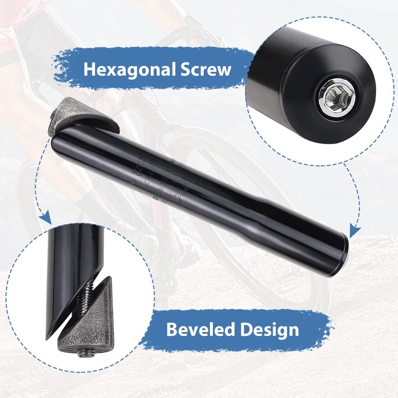 ZUKKA 自転車ステムライザーアダプター 22.2mm 自転車フォークステムクイル ハンドルバーエクステンダー ロードマウンテンサイクリング用 ブラック