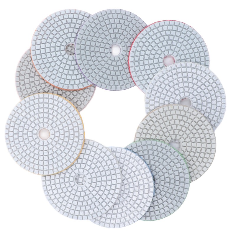 11Pcs/Set Diamond Polishing Pads Sanding Abrasive Disc with Backer Pad