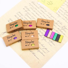 NatSumeBasics Colorful Mini Staples No. 10 Colored Staples for Mini Stapler Refill, 6000 Tiny Staples Smaller Than Standard Staple (6000 Assorted Staples)