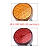 AMOPA 2pc 4" Round Double Face Red/Amber 48 LED Pedestal