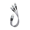 JTT hoco X47 3in1 Short Cable 25cm X47-3IN1S (Metal Gray)