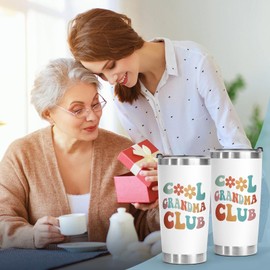 Aurahouse Grandma Gifts-Cool Grandma Club Tumbler 20 Oz, Gifts for Grandma, Grandma Birthday Gifts, New Grandma Gifts, First Time Grandma, Grandma-to-be, Nana, Gigi, Christmas Gifts Coffee Cup