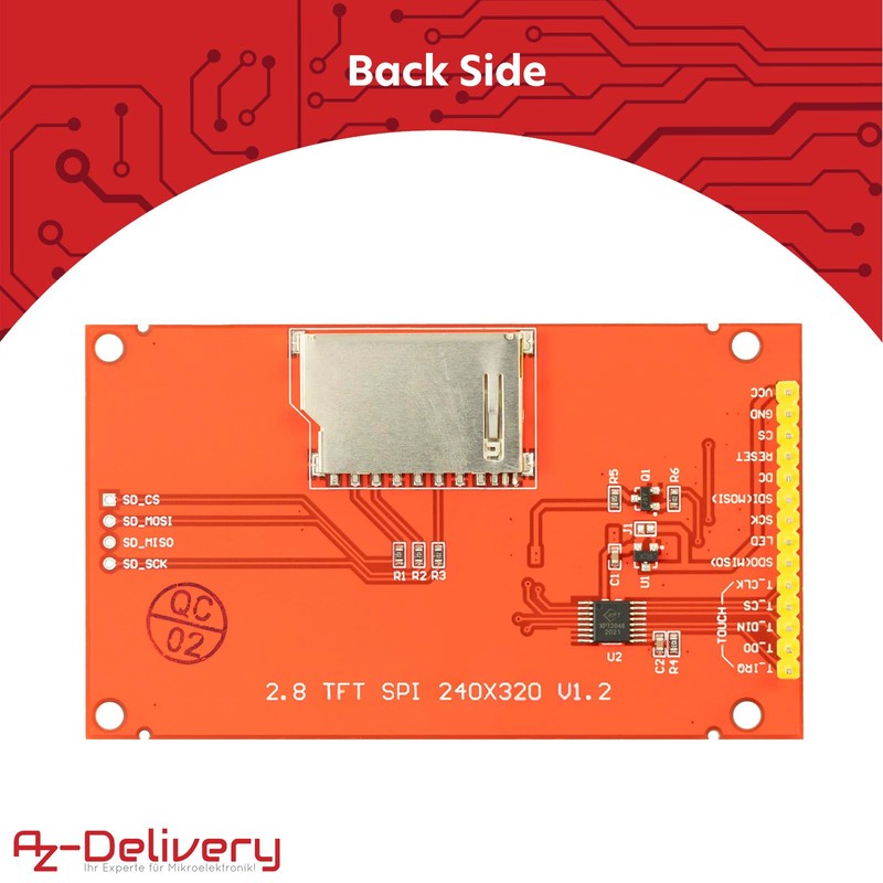 AZDelivery 3 x 2.8 Inch LCD TFT Touch Display -