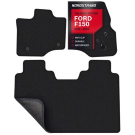 Floor Mats for Ford F150 - Tailored Fit for 2015-2025 Ford F-150 SuperCrew Cab Lightning Truck - Set of 3 - Anti-Slip Backing - 34oz Heavy Duty Carpet Mat - All Weather Car Liner