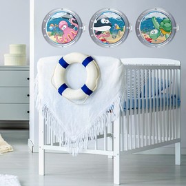 Lag3 Wall Art R00030 Children´s Porthole Wall Sticker, Colourful, 95 x 30 x 0.1 cm