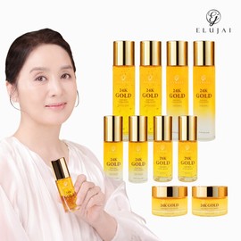 Elujae (현대홈쇼핑)엘루자이 24K골드 더블 콜라겐 기초 10종 2세트 (Hyundai Home Shopping) Elouza 24K Gold Double Collagen Basic 10 Types 2 Sets