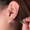 Limerencia Titanium Stud Earrings with Dangling, G23 Medical Earrings, Hypoallergenic