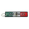Mexico Flag Key Chain, 100% Embroidered