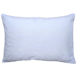 CAMEL PALMS Made in Japan 100% Cotton Pillow Case Zipper Type Moderate Thickness Fabric 43x63cm Thin Border Blue