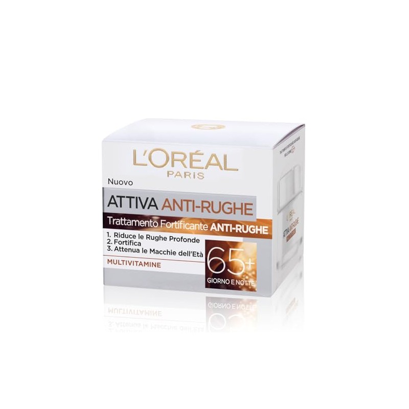 L'Oréal Paris Crema Viso trattamento nutriente giorno Attiva Anti-Rughe, Trattamento