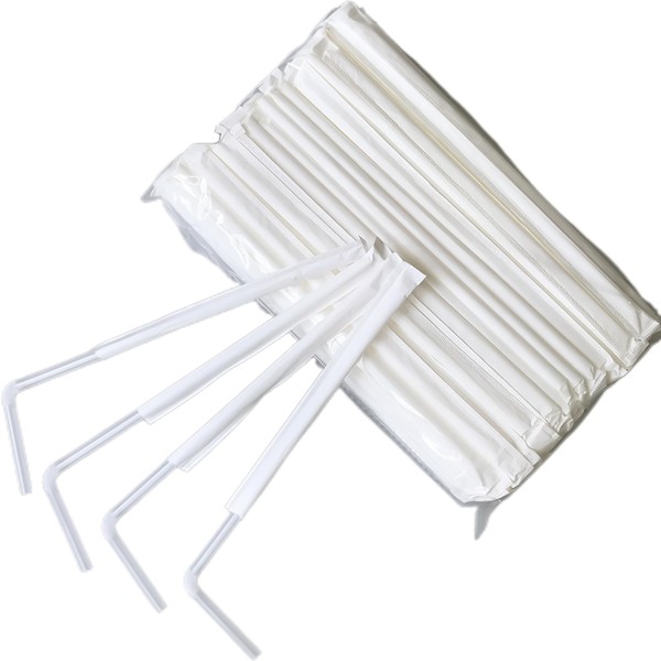 500 Count Flexible Disposable Plastic Drinking Straws - 8.3 Inch