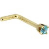Body Candy Solid 14k Yellow Gold 2mm Mint Green Cubic