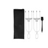 Skewer 3 Prong Stainless Steel Reusable Skewers Easy Food Removal