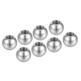 PATIKIL M6x12mm Ball Nuts Knob, 8 Pack Female Thread 304 Stainless Steel Round Blind Hole Screw Cap Cover for Lighting Machinery DIY Decoration, Silver