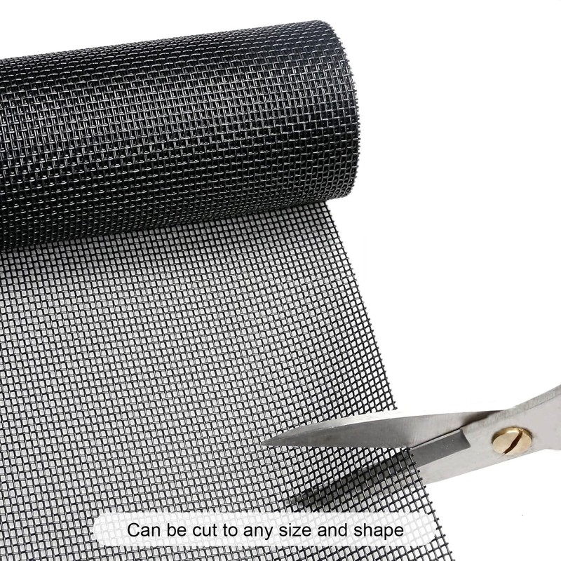 Pet Proof Window Screen Replacement Adjustable Thicken Charcoal Fiberglass Screen