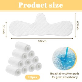 GGUFAY Pack of 10 Reusable Cotton Bra, Bra Inserts, Sweat-Absorbing Pads, Breast Sweat Absorber Pads, Inserts Under the Breasts, Sweat Pads for Women, Washable