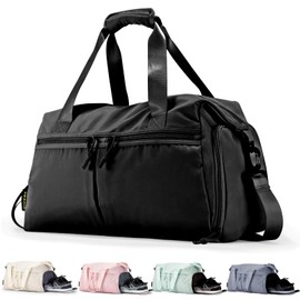 Weekender Duffel Bag with Shoe Compartment And Wet Pocket-Luggage Everyday Overnight Bag for Men and Women Travel-Carry On Gym Bag