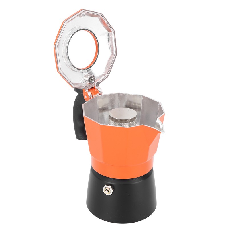 Moka Pot Stovetop Coffee Pot 2 Valve Aluminium Alloy Heat