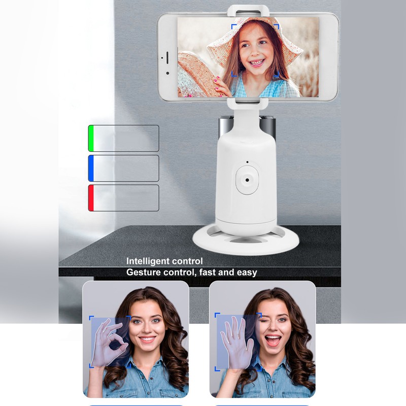 Auto Face Tracking Phone Holder 360 Degree Rotation Phone Mount