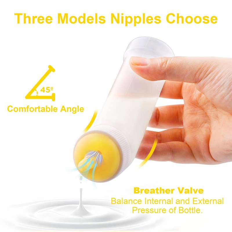 Pet Nursing Bottle for Newborn Animals,Kitten Bottle Feeding Kit Silicone