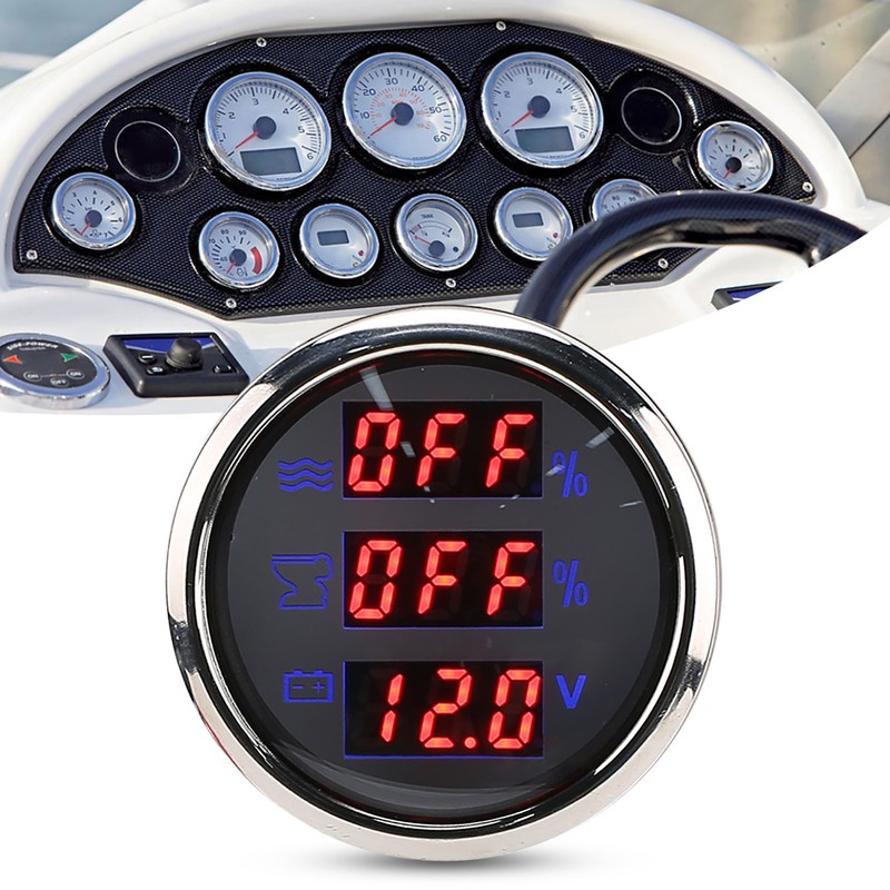 52MM/2in 3‑In‑1 Water Level Meter Sewage Gauge Voltage Instrument 0‑190Ω