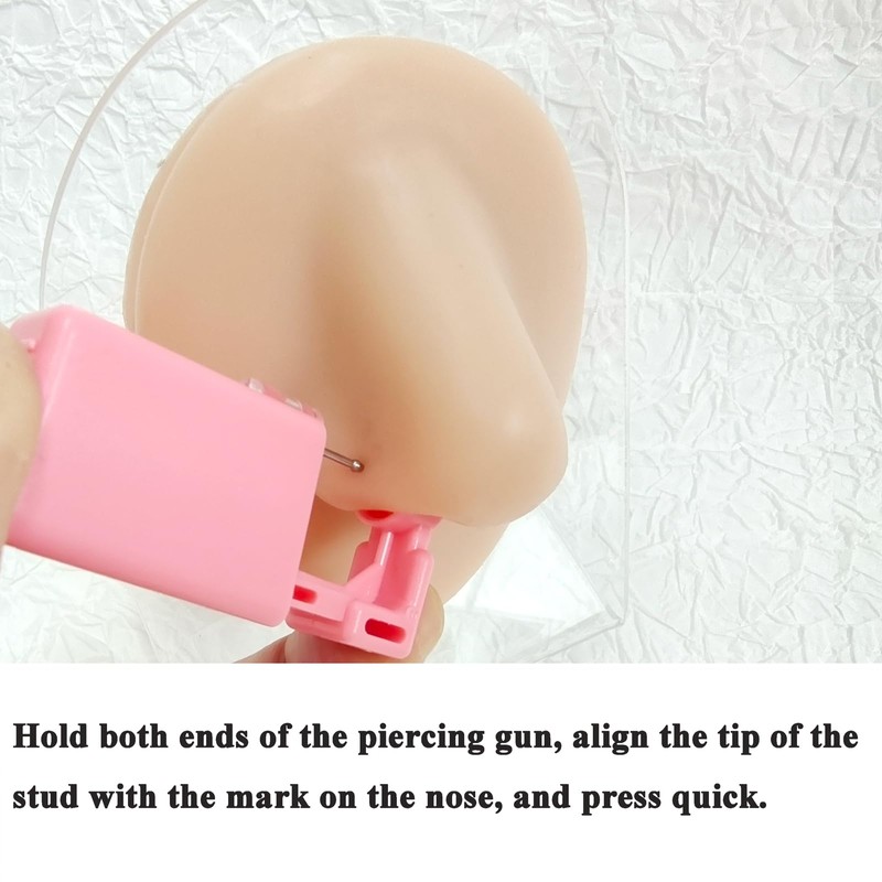 Vessantara 4 Pack Nose Piercing Kit-Disposable Self Nose Piercing Gun