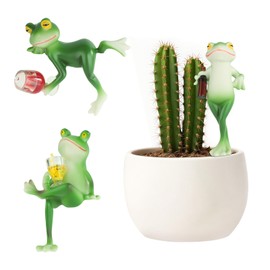 EliphonTowne 3 Frog Garden Decoration Outdoor - Funny Figures for Hanging on the Flower Pot, Garden Decoration for Outdoor Weatherproof with Whimsical Decoration for Balcony or Mini Pond